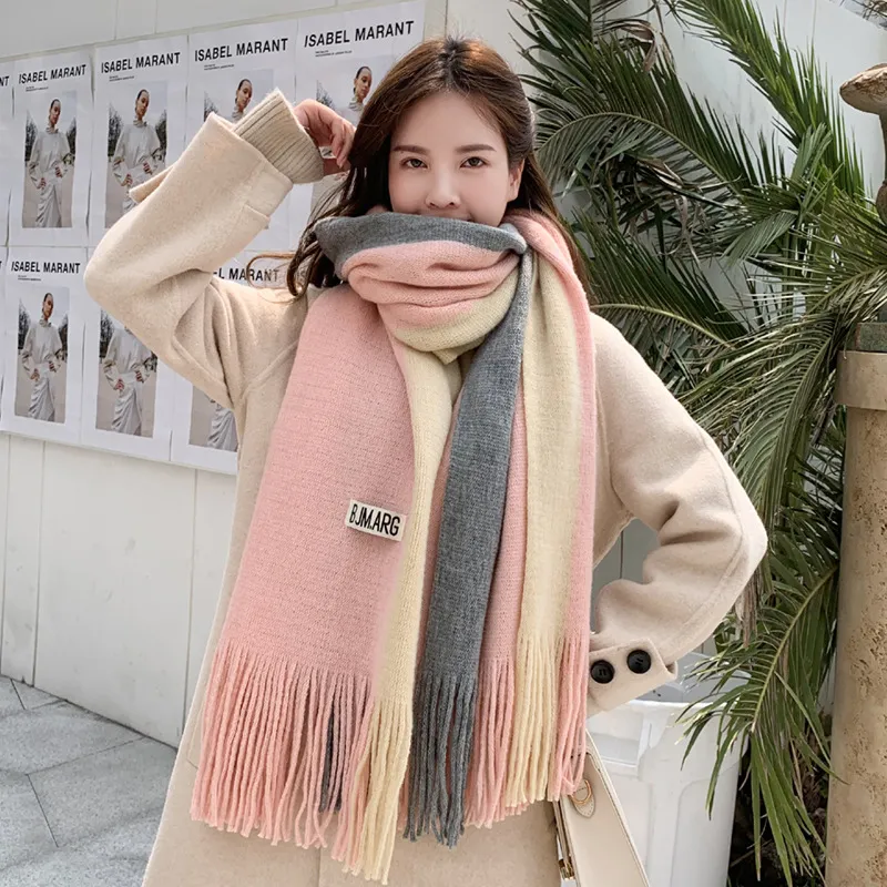 2023 Fashion Women Cashmere Solid Scarf Summer Thin Shawls and Wraps Long Soft Female Stoles Head Scarves