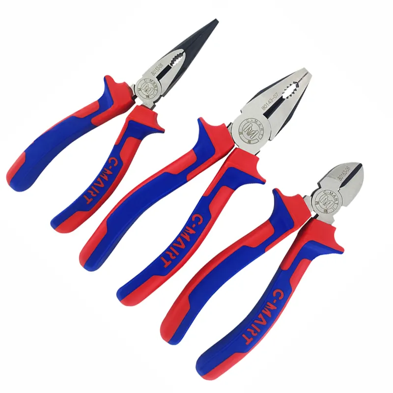 1pc C-Mart Diagonal Cutting Plier High Carbon Steel Wire Pliers Pointed Nose Pliers High Strength Electrician Pliers Optional