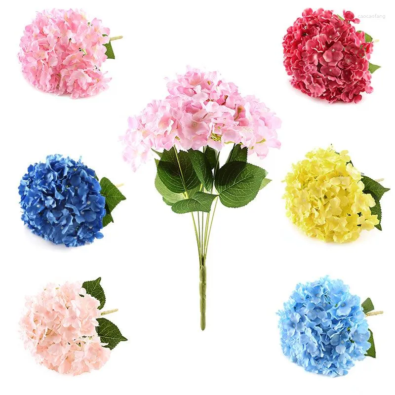 Декоративные цветы 7 головок искусственные поддельные гортензии розы имитация гортензий дома, свадьбы, вечеринки, дня рождения, витрины, аксессуары