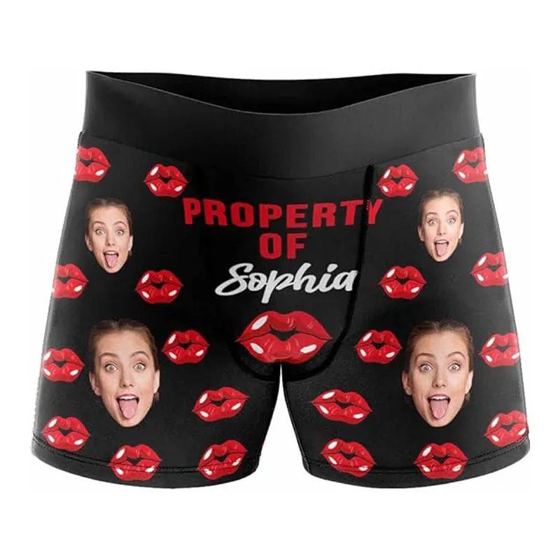 Personalized Boxer Valentines Boxer Briefs With Heartfelt Message For Men  Wifes Face Photo Shorts Included From Personalizedgift, $27.41