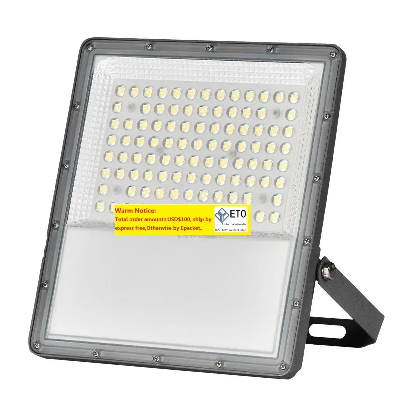 100w 200w 300w 400w solar flood lights aluminium shell lens led beads high bright IP65 Outdoor LED Security Wall Light Auto On Off 12 LL