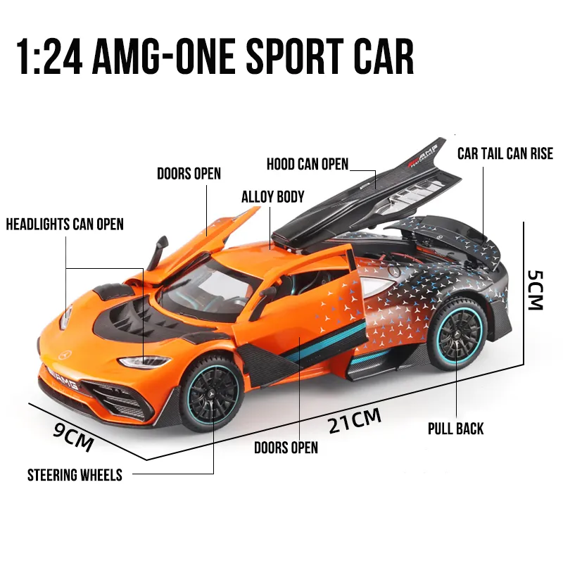 Diecast Model 1 24 Simulation BENSI AMG ONE Sport Alloy Car