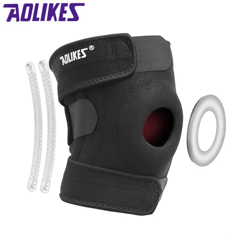Elbow Knee Pads Sports Adjustable four Springs Support Leg Knee Support Brace Wrap Protector Sleeve Safety Knee Protector Knee Protect Aolikes 230919