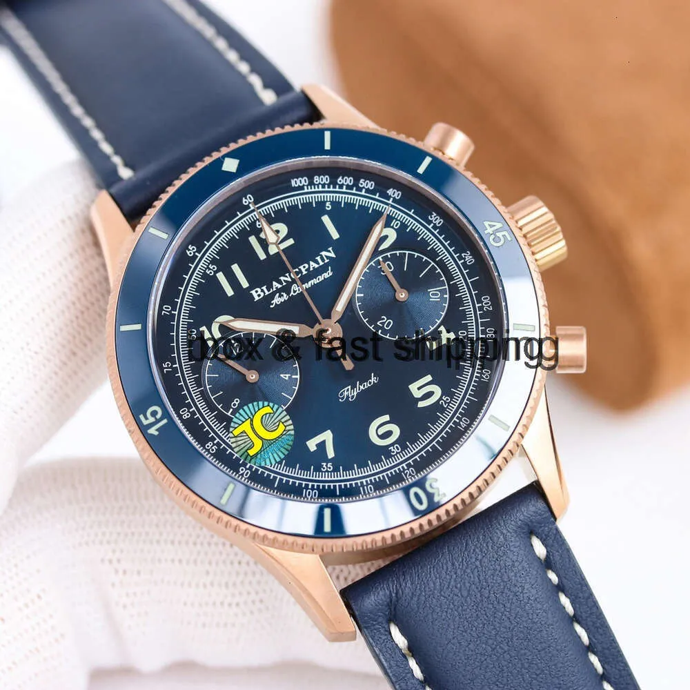 montre Nouveau Ait Command AC02 Designer Montre Homme Automatique Chronographe Boîtier Montre-Bracelet Lunette tournante en céramique Saphir Résistant à l'eau Lumineux