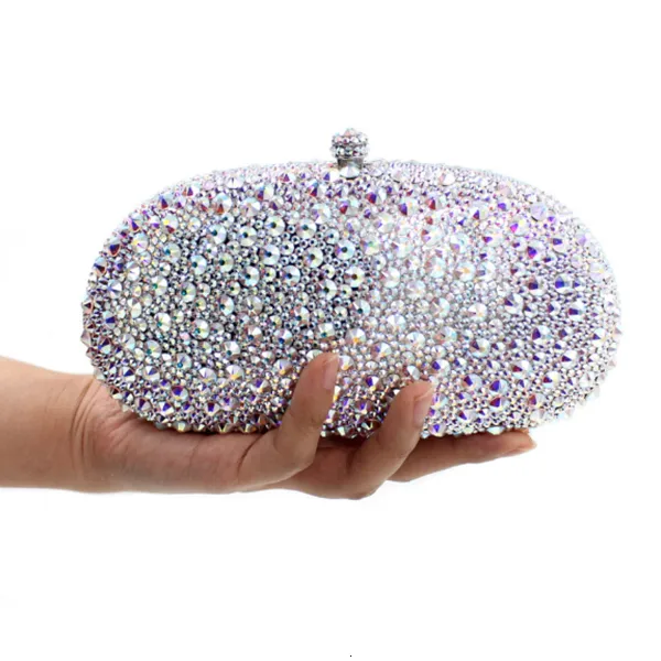 イブニングバッグXiyuan Lady AB Silver Shinny Crystal for Women Wedding Party Stones Gold Clutch Bag Purse Clutches230918