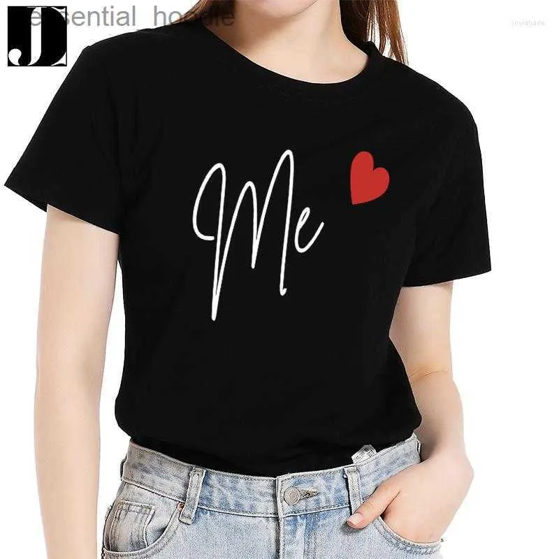 Femmes Blouses Chemises Femmes T-shirts D'été Casual Femmes À Manches Courtes Quotidien Régulier T-shirt Lettre Coeur Imprimer Femme Graphique Mode Chemise Dames Oneck Tees L23091