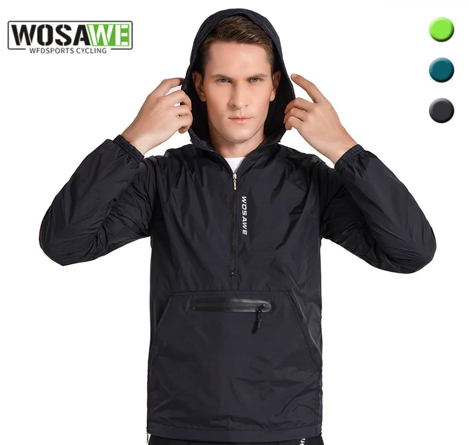 Kurtki rowerowe Wosawe Męskie rowerowe rowerowe rowerowe bluzy z kapturem Wodoodporna odblaskowa Ciclismo MTB Rower Jazda Kurtki z kapturem Windbreaker M-3xl 230919