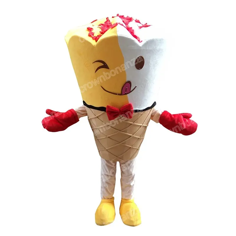 Performance Lovely Ice Cream Mascot Costumes Halloween Cartoon Character Outfit Suit Xmas Outdoor Party Outfit Men Women Promotional Advertising Clothings