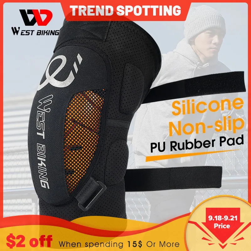 ELBOW KNEDYDS WEST CIBKING KNEE PAYS CYCKING Protector With PU Rubber Pads Fysisk fyllning Running Basketball Sports Safety Knee Sendon Support 230919