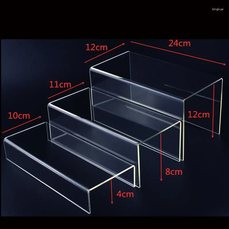 Hooks Clear Acrylic Display Stand For Shoes Cosmetic Showcase Jewelry Storage Rack U Shaped Action Figures Toys Collections Shelf