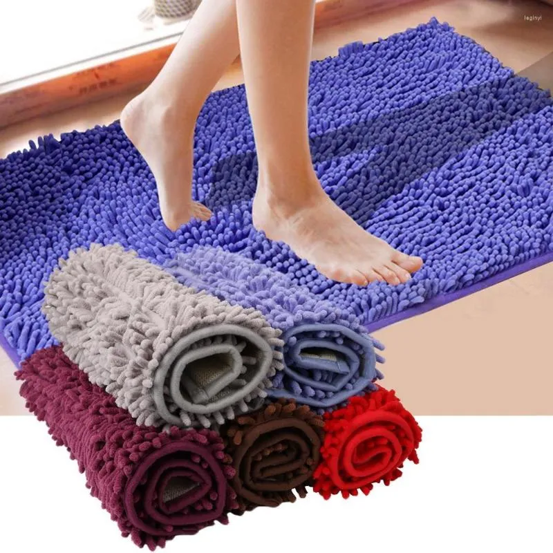 Tapis de bain Tapis doux Tapis de salle de bain Tapis de bain Tapis de porte de cuisine Tapis de sol 40 60 Cm Fournitures pour la maison Pieds antidérapants