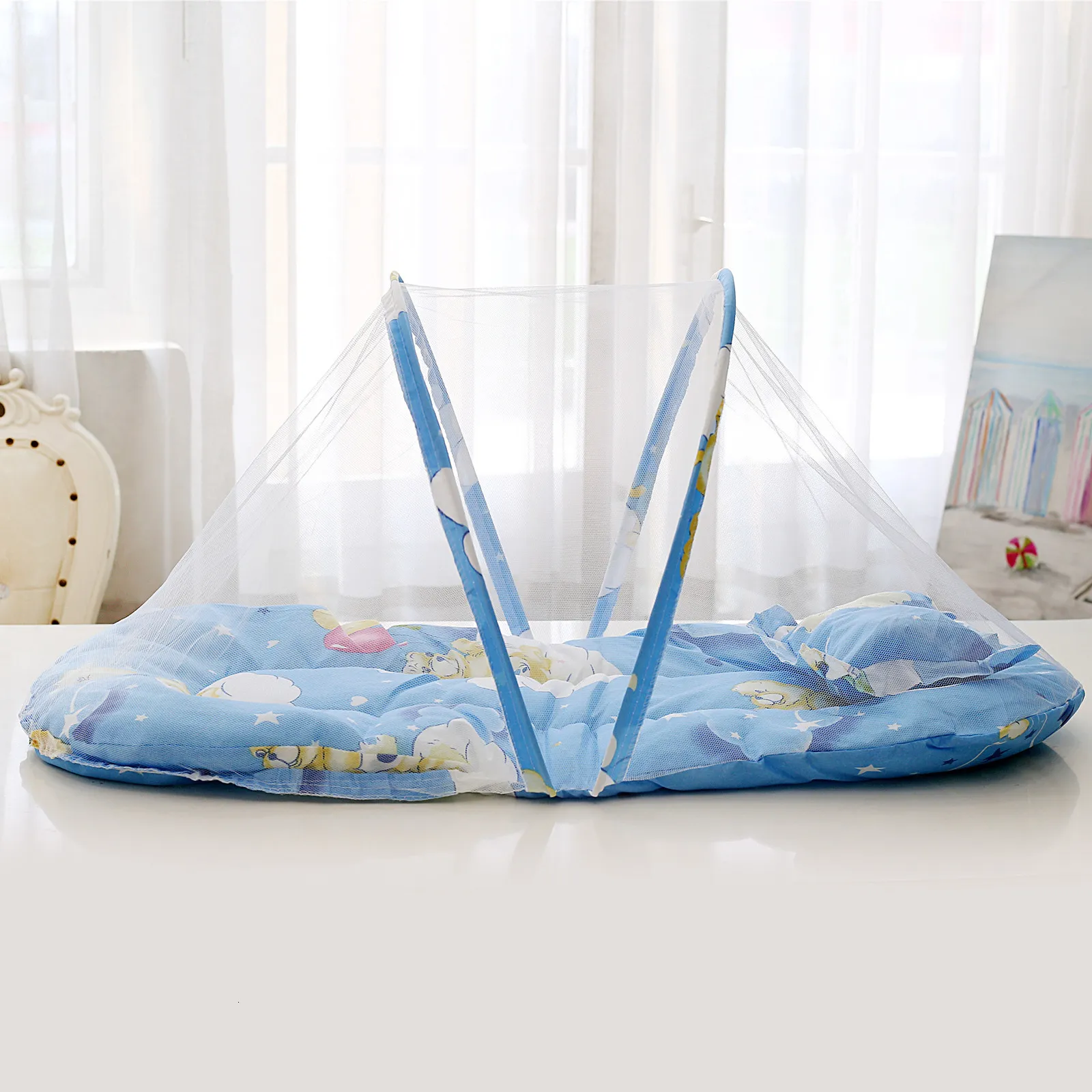 Portable Foldable Travel Cot Mosquito Net For Baby Crib Polyester