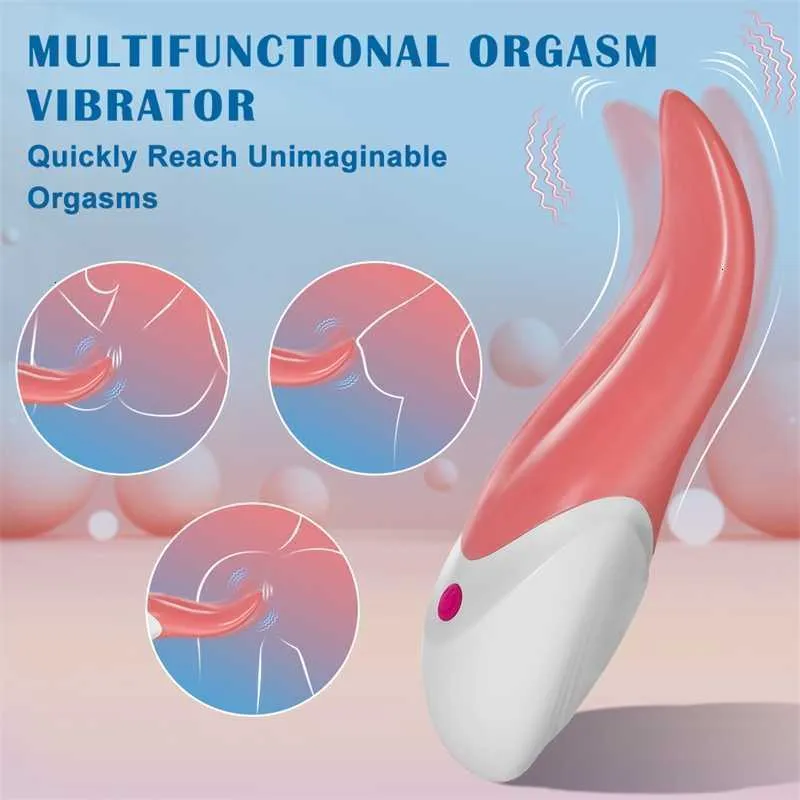 Seksspeeltje Massager Aav Recharge Tongvibrator g-spot Clitorisstimulator Clitoralis met 10 likmodi Waterdicht voor vrouwen