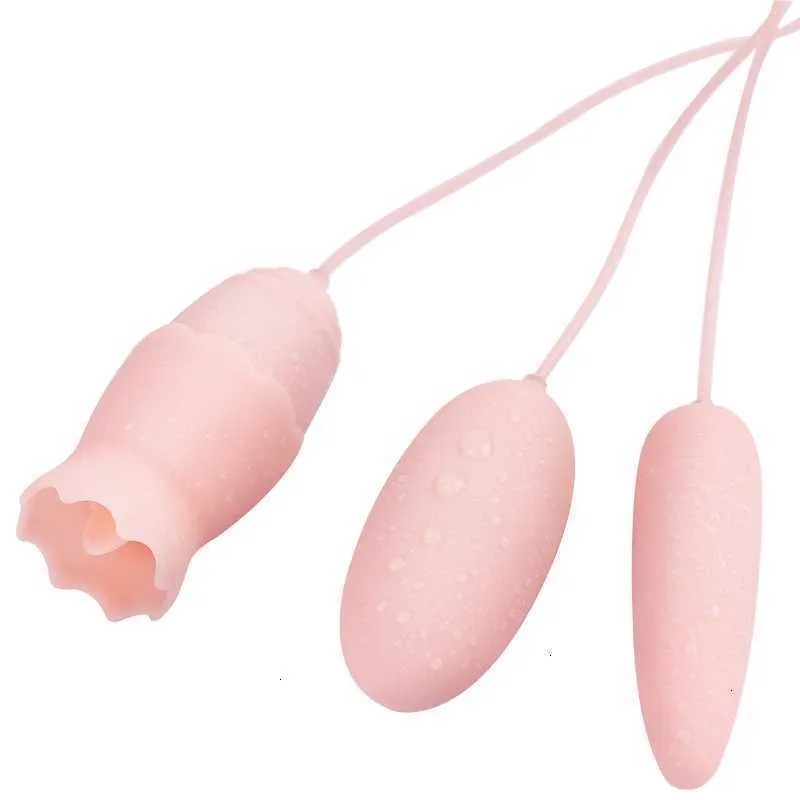 Brinquedo massageador língua lambendo 3 em 1 ovo saltando dispositivo de masturbação feminina adulto oferece vibração para adultos