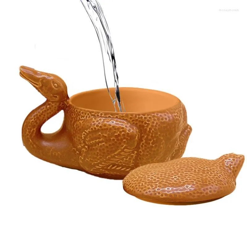Skålar nyhet keramisk kaffemugg 220 ml 3D saltbakad kyckling säker och ofarlig vattenmuggar för te mjölk andra drycker