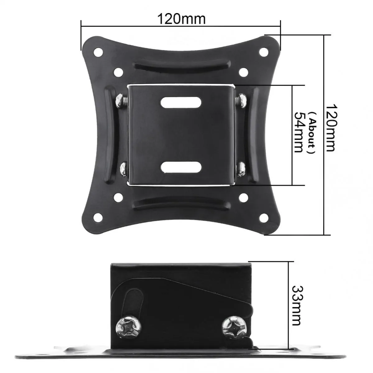 14 - 26 Inches LCD LED Monitor TV Wall Mount Mounts Bracket Fixed Flat Panel TV Frame Support 10 Degrees Tilt Angle Flat Panel