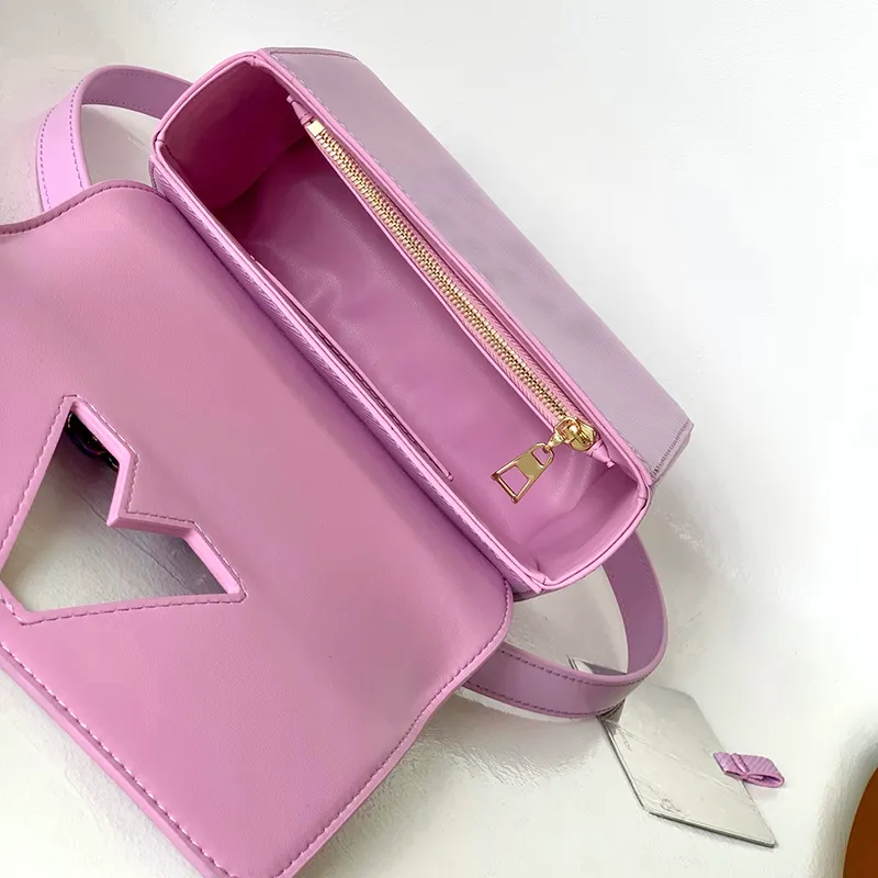 Rainbow Striped Crossbody Bag With Integrated Mirror