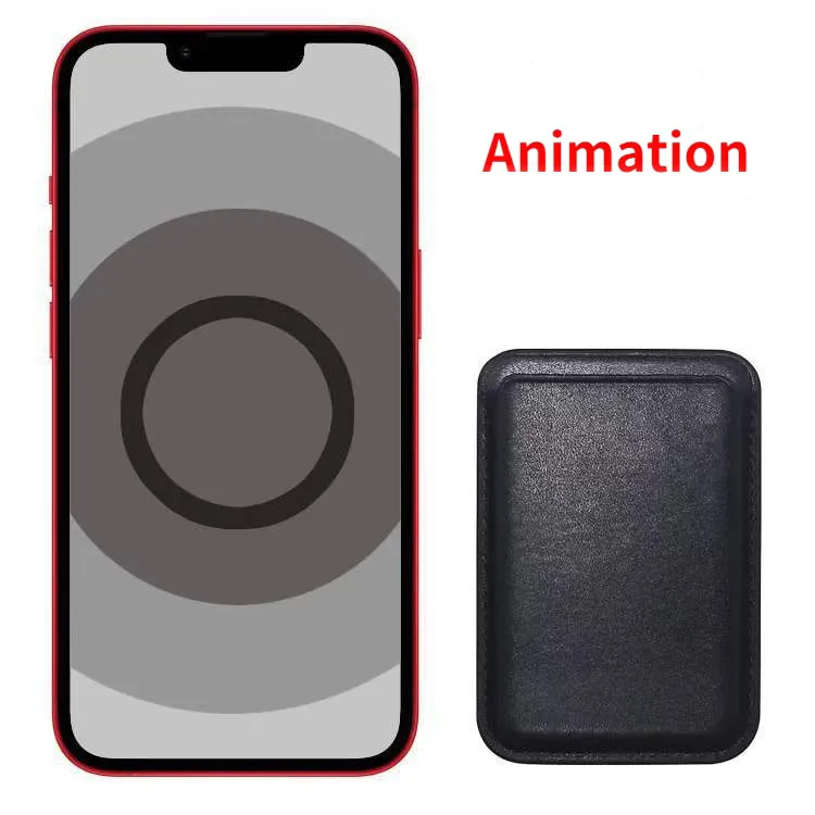 Apple Porte-Cartes en Cuir avec MagSafe pour iPhone - Orange