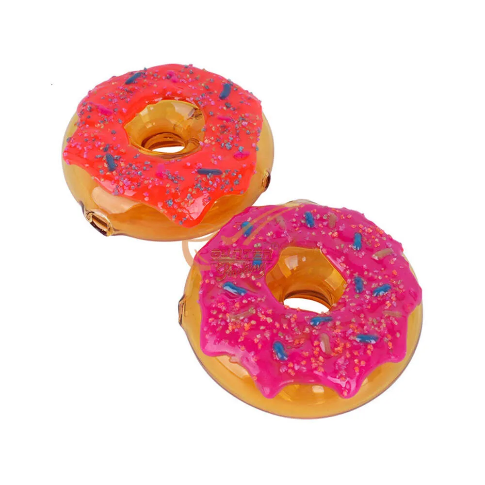 Tabak Donut Hand Bedwelmende Glazen Pijpen Lepel Waterpijpen Olie Branders Nagel Chroma Glazen Pijp 3Inches