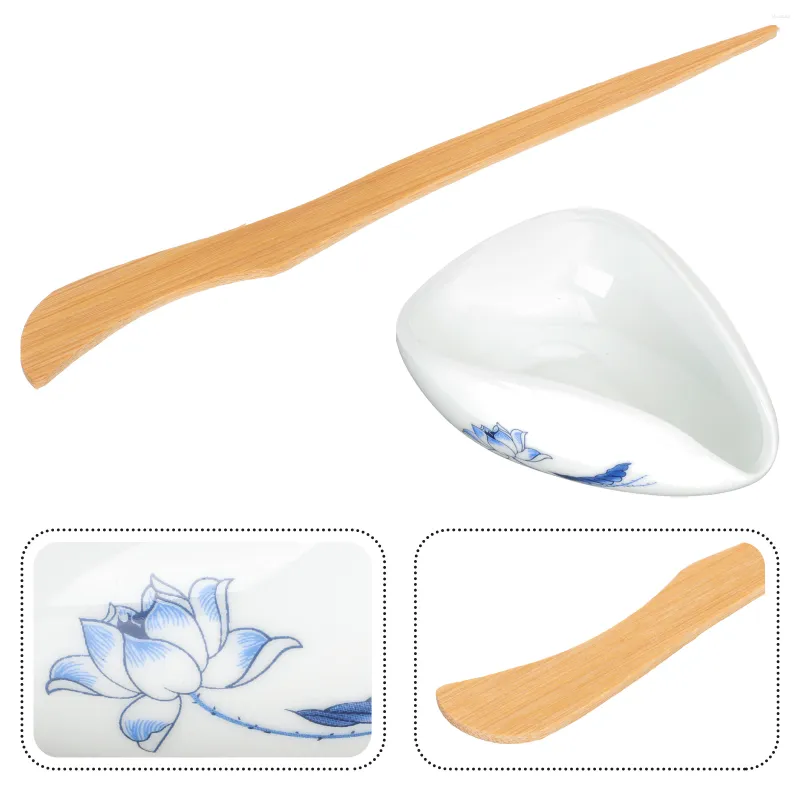 TEA TRAYS Office Ceremony Supply Leaf förvaringsrätt Practical Coffee Bean Spoon Measuring Cup