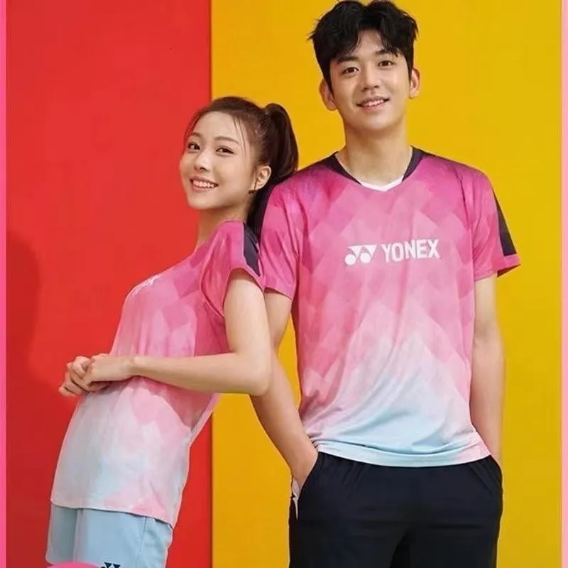 Other Sporting Goods YY Summer Badminton Tennis T-shirt U Collar Men And Women Outdoor Sports Sweat Absorption Breathable Quick Drying 230919
