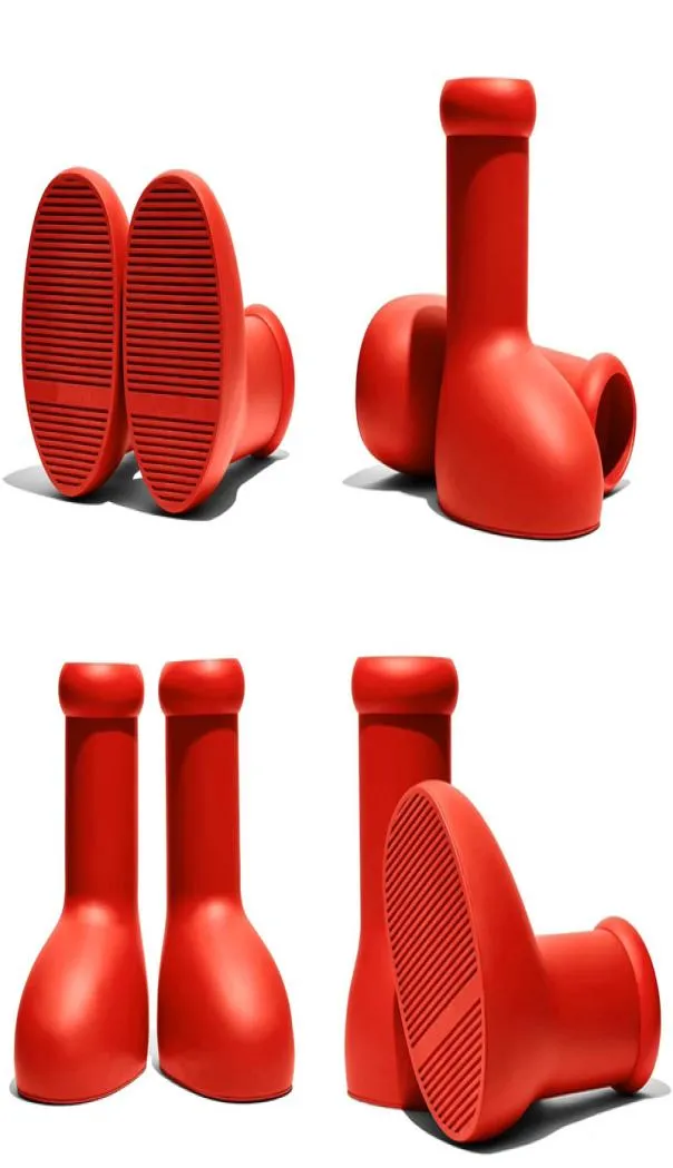 Astro Boy Big Red MSCHF Boots Mens Women Rain Boot Round Heads Booties