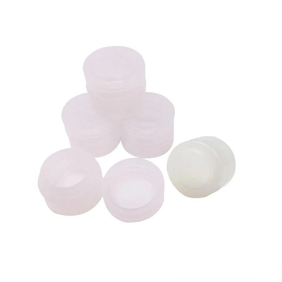 Nonstick 2ML Round Silicone Dabs Wax Container Jars Dry Herb FDA Silicon Box Vaporizer For Concentrate Waxs Oil Containers 1000pcs295V