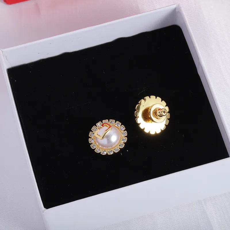 Pearl Earing Designer Jewelry Luxurys Stud Earrings For Women gold Boucle Studs Letters Hoops Love Earings Wedding CHD2309191 capsboys