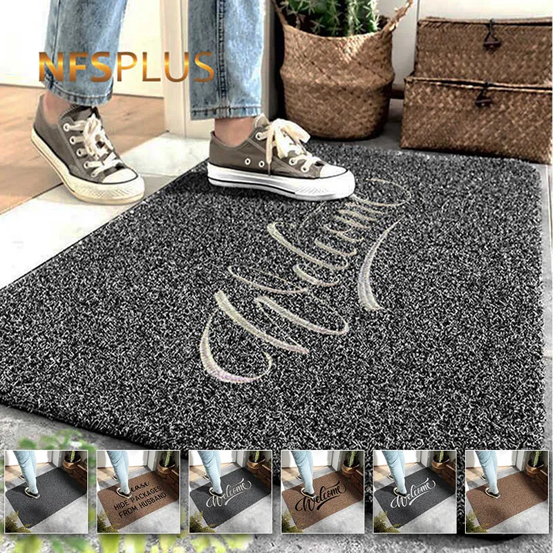 Carpet Welcome Front Door Mat Hallway Entrance Doormat Shoes Clean Rug 40x60cm Waterproof AntiSlip Floor Mats Home Decoration 230919