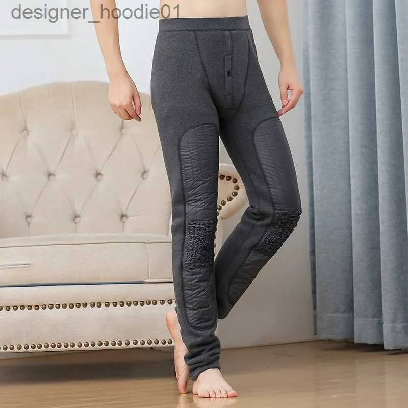 Womens Thermal Underwear Berber Fleece Leggings 116CM Tall Men