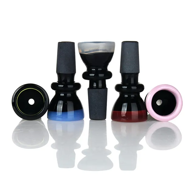 Tigelas de vidro 14mm masculino coletor de cinzas tigela de fumar tigelas de bongos de cores misturadas para acessórios de bongos de água de vidro frete grátis