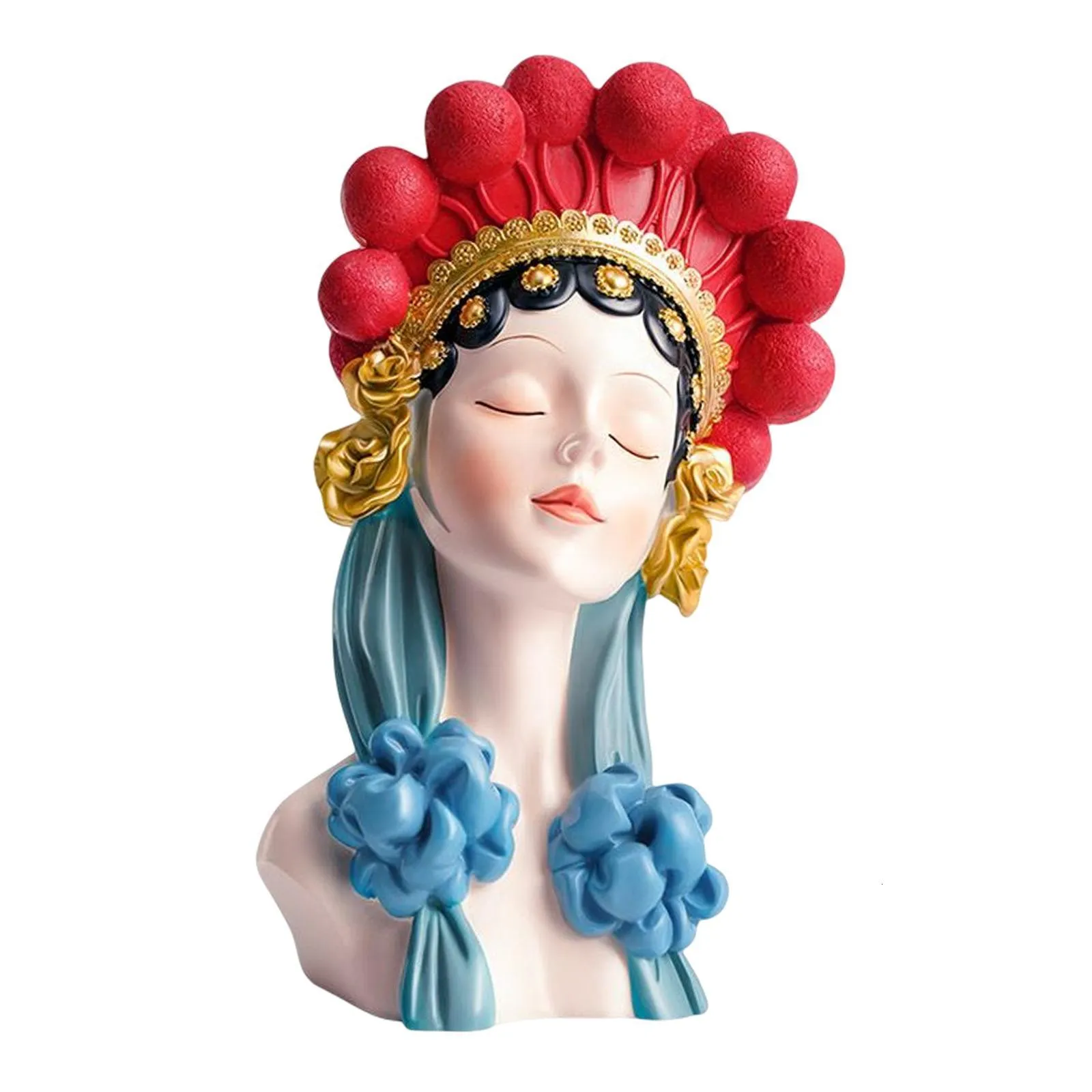 Opera Girls Statue Folk Art for Living Room Bookshelf Decoration