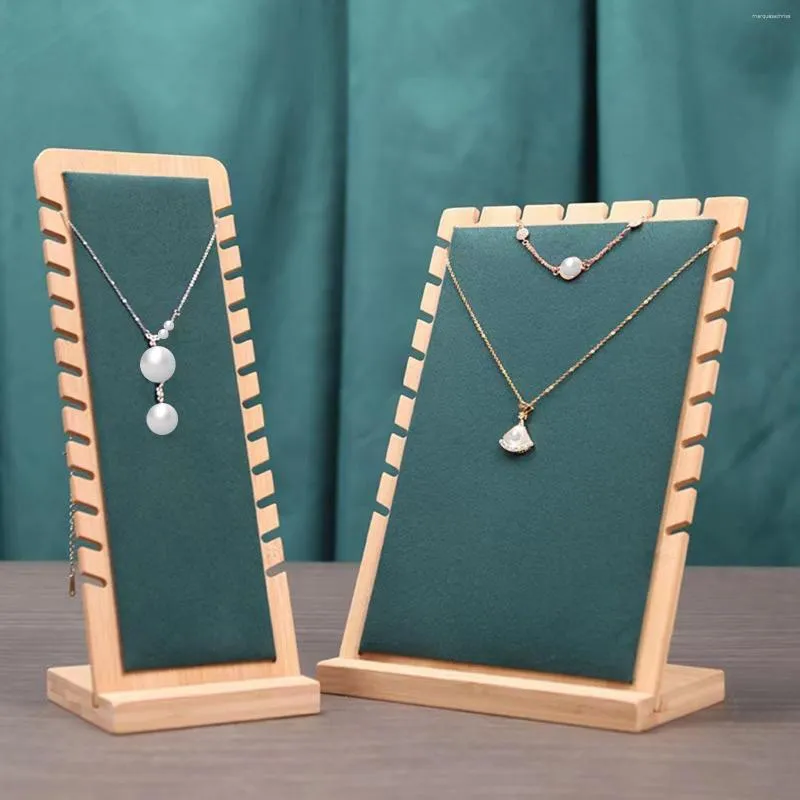 Jewelry Pouches Wooden Plank Display Stand Travel Case Boxes Necklace Bracelet Organizer Rack Earring Holder Gifts