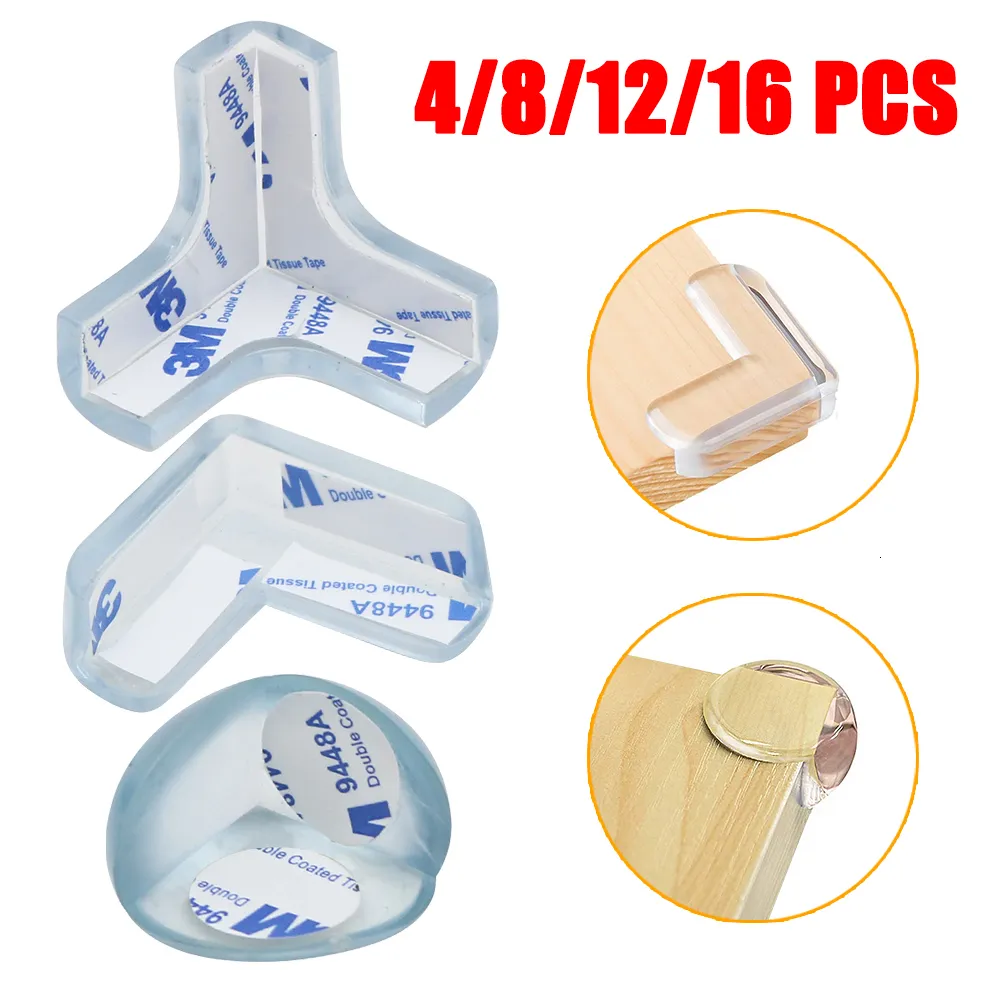 Almofadas de borda de canto 481216 Pcs Criança Bebê Segurança Protetor de Silicone Mesa Canto Borda Proteção Capa Anti Colisão Protetores de Borda para Criança Criança 230918