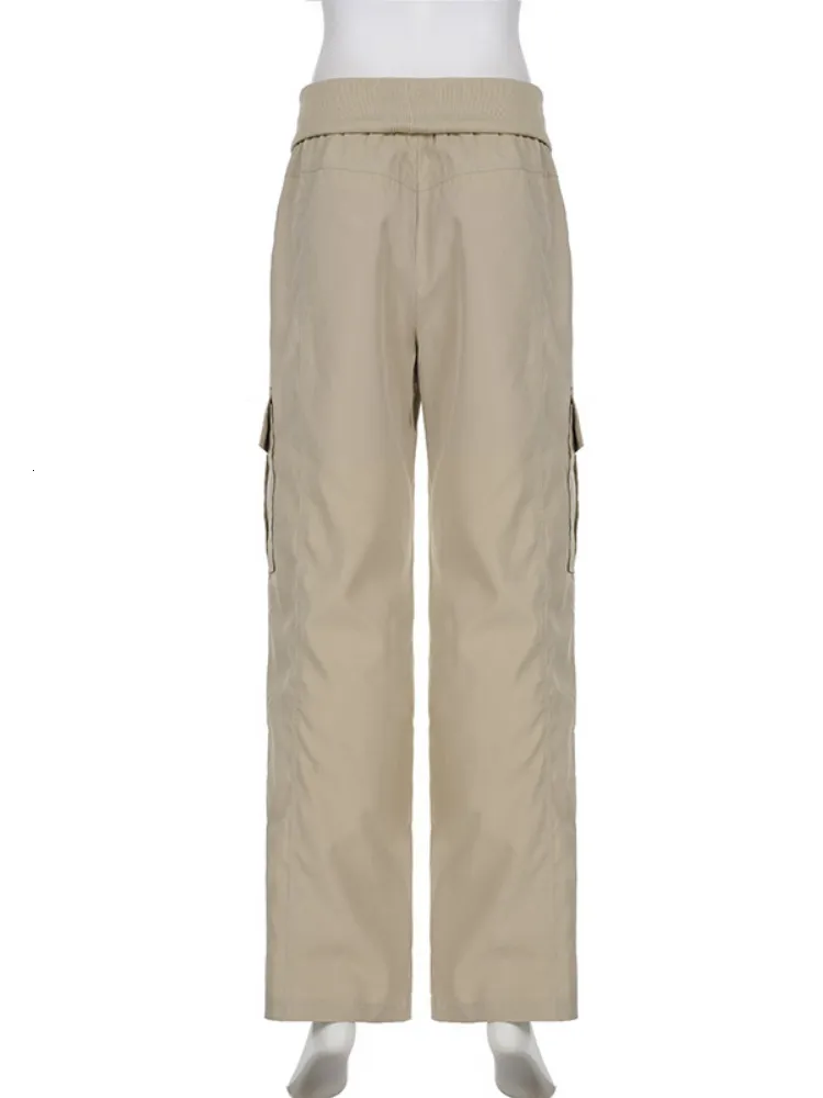 Womens Streetwear Vintage 90s Straight Woven 2024 Pants