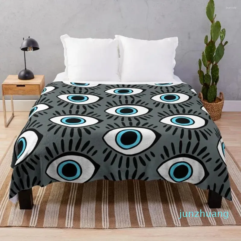 Blue Eye Throw Blanket Double Bed Blanket Cover Decorative Throws