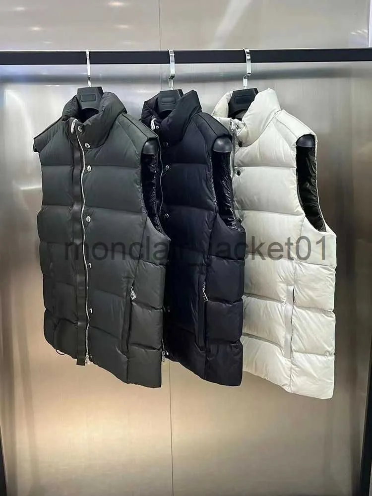 Men's Down Parkas Men's Warm Stand Collar Duck Down Puffer Vest New Autumn Winter White Duck Down Bodywarmer Sleeveless Feather Jacket ZN316 J230920