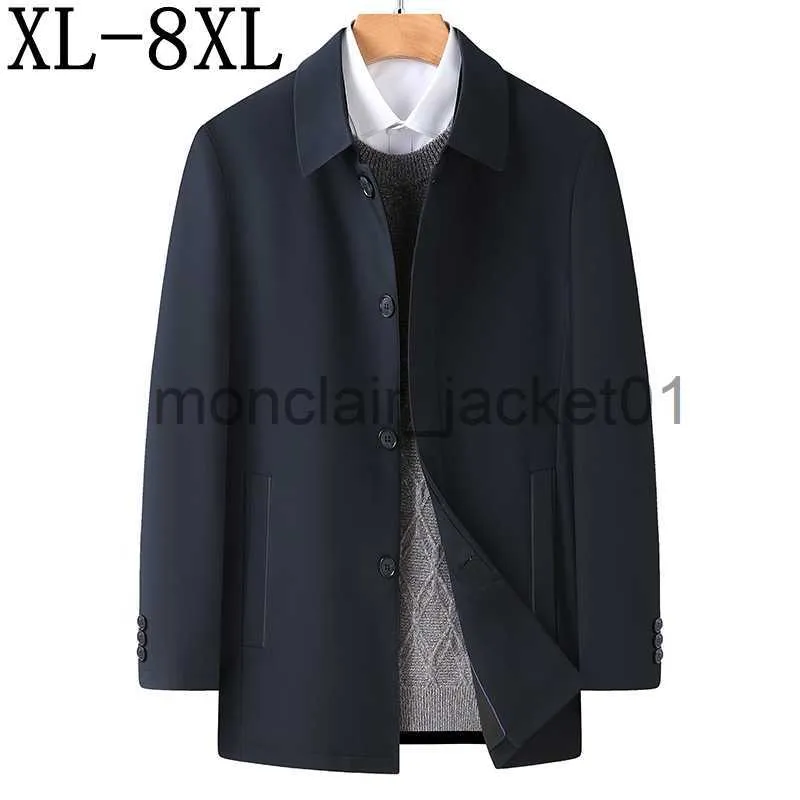 Casacos de Trench Masculinos 8XL 7XL 6XL Novo Outono Mens Business Long Jackets 2021 Casual Windbreaker Jaqueta Solta Homens Trench Coat Homens Moda Masculina Sobretudo J230920