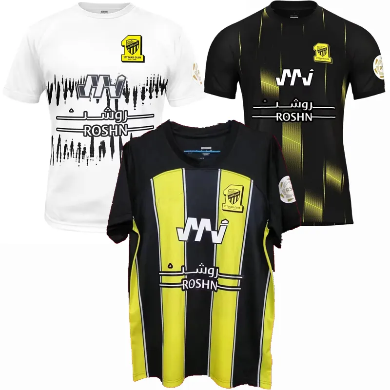 Fans de joueurs 2023 2024 Al Ittihad Saudi Soccer Jerseys KSA Benzema FABINHO KANTE JOTA CORONADO à domicile 23 24 maillot de football