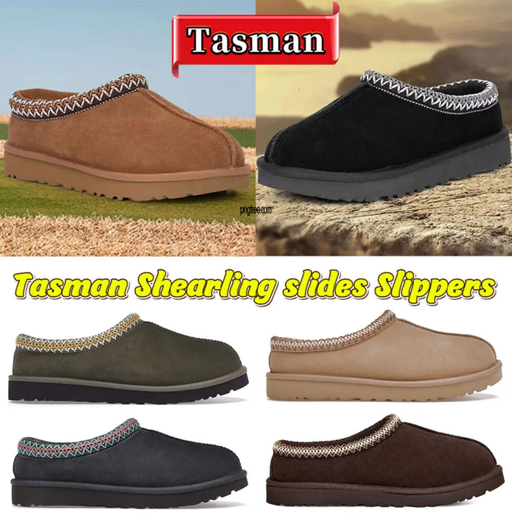 Tasman tofflor Platform Boot Australia Designer Ugges Boots Mens Classic Ultra Mini Ankle Booties Uggslies Chestnut Womens Winter Fur Sheepskin Suedes Shoes 51ESS