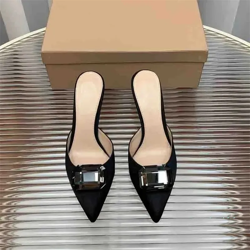 Loro Piano Womens Sandals Women Stiletto Shoes Designer Crystal Sandals Fashion Large Size Fairy Transparent High Heel Sheos