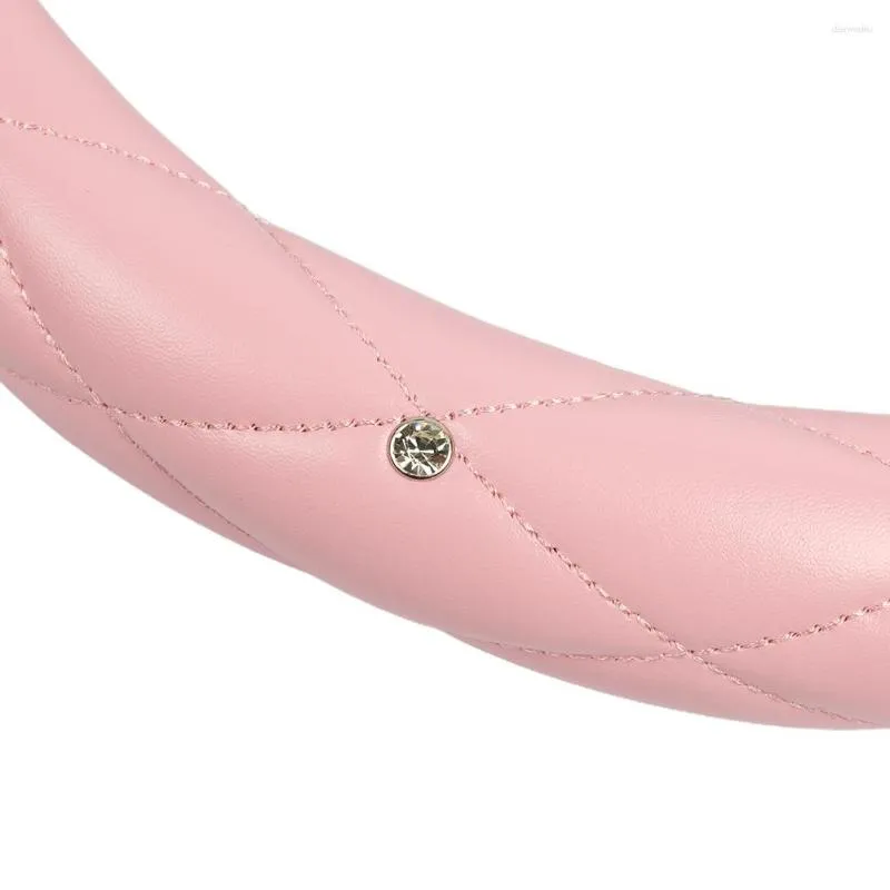 Ratt täcker delar täcker rosa 15 tum 38 cm tillbehör kristall diamant w/ strass bling pu läder hållbar