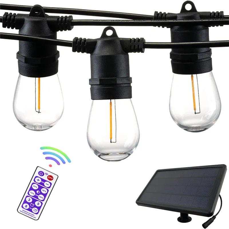 Waterproof Solar String Solar Lights Bunnings S14 Bulbs, Warm 
