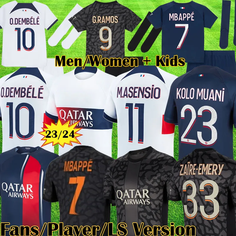 2023 2024 Maillots De Football: MBAPPE DEMBELE Mbappe Soccer