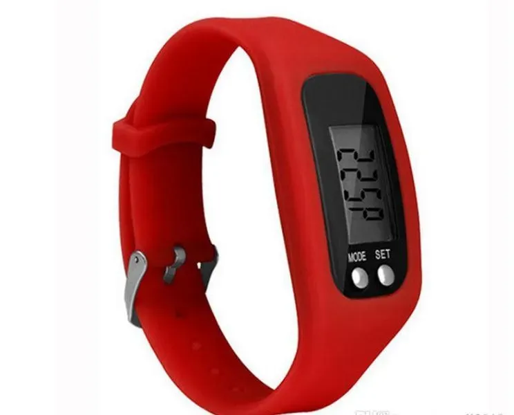 Digital LCD Pedometer Smart Multi Watch silicone Run Step Walking Distance Calorie Counter Watch Electronic Bracelet Color Pedometers SN1727