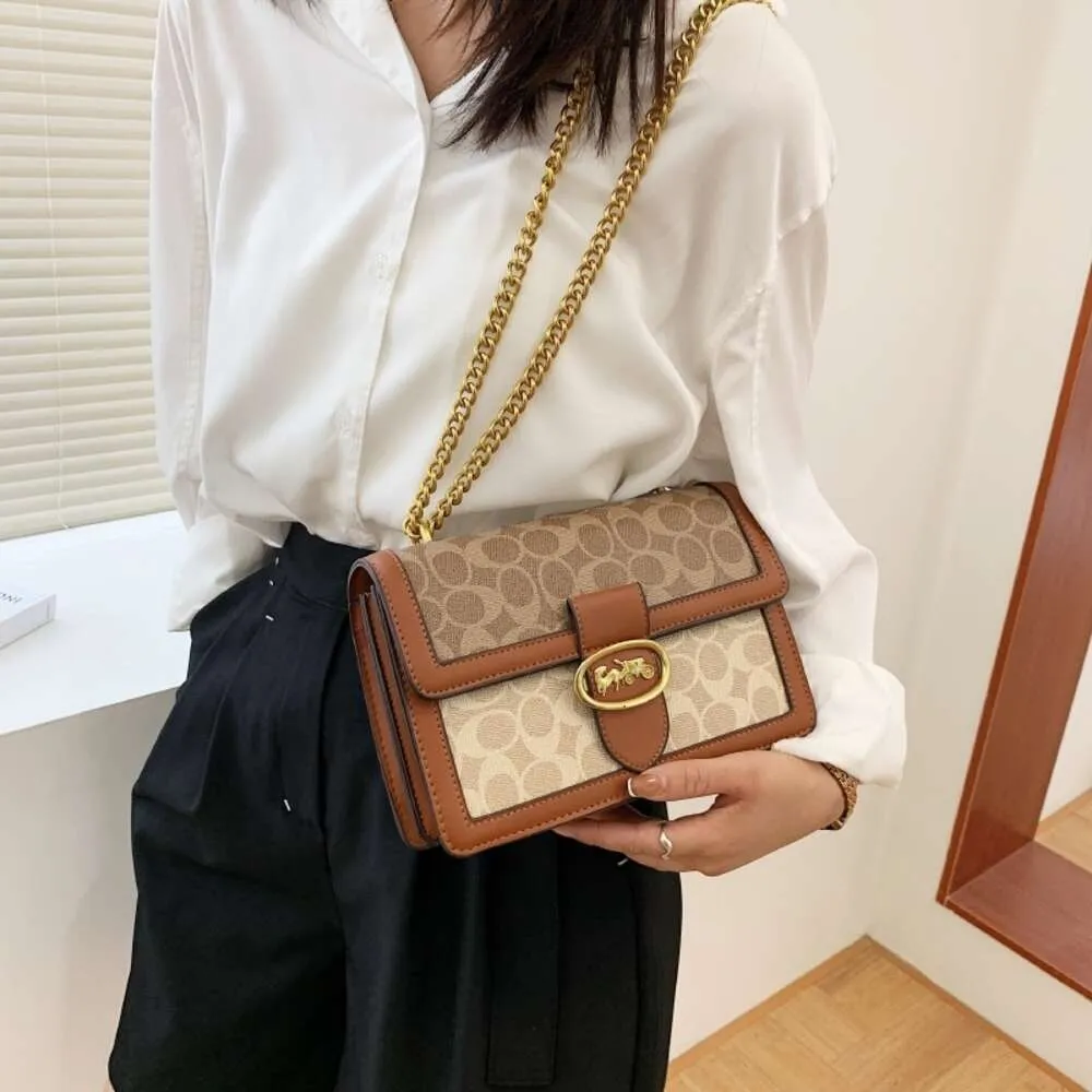 High Sense Bag Womens 2023 New Fashion Chain Bag Ins Versatile Messenger Shoulder Bag Small Square Bag 3 Colours