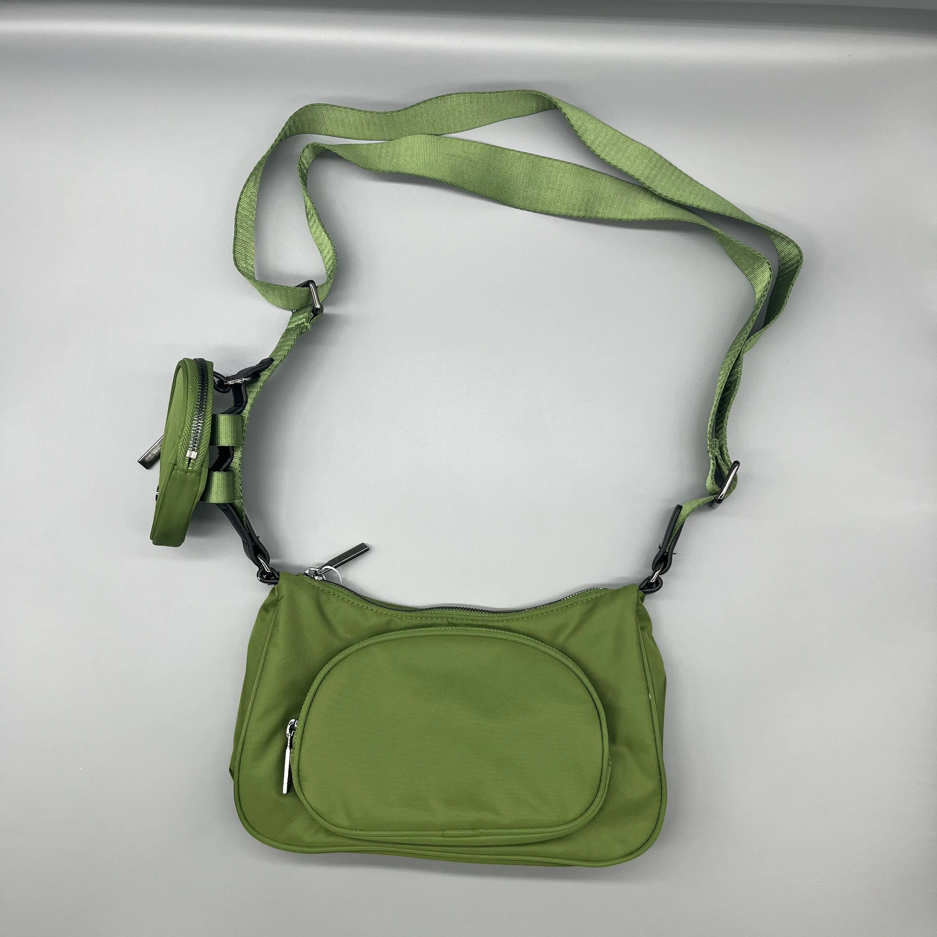 Lu Crossbody Bag with Detachable Pouch: 2L Water-Resistant