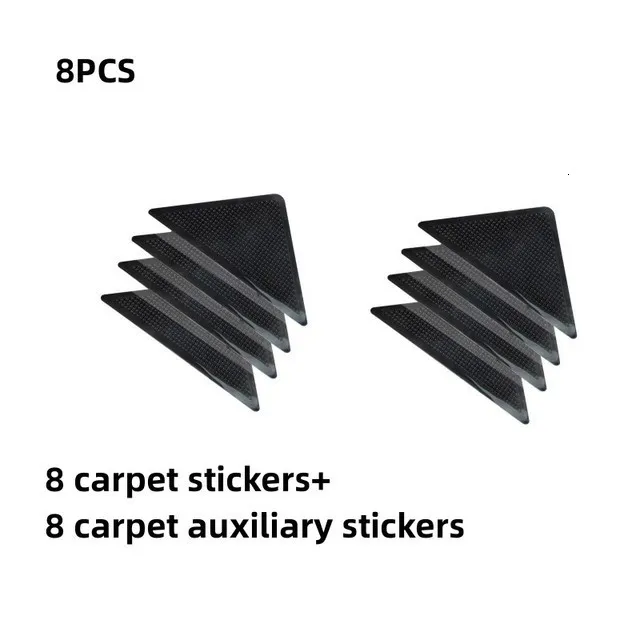 4Pcs/set Triangle Washable Reusable Rug Gripper Anti-skid Rubber Mat Non  Slip Patch Tape for Tile Floors Carpets Corners Pad