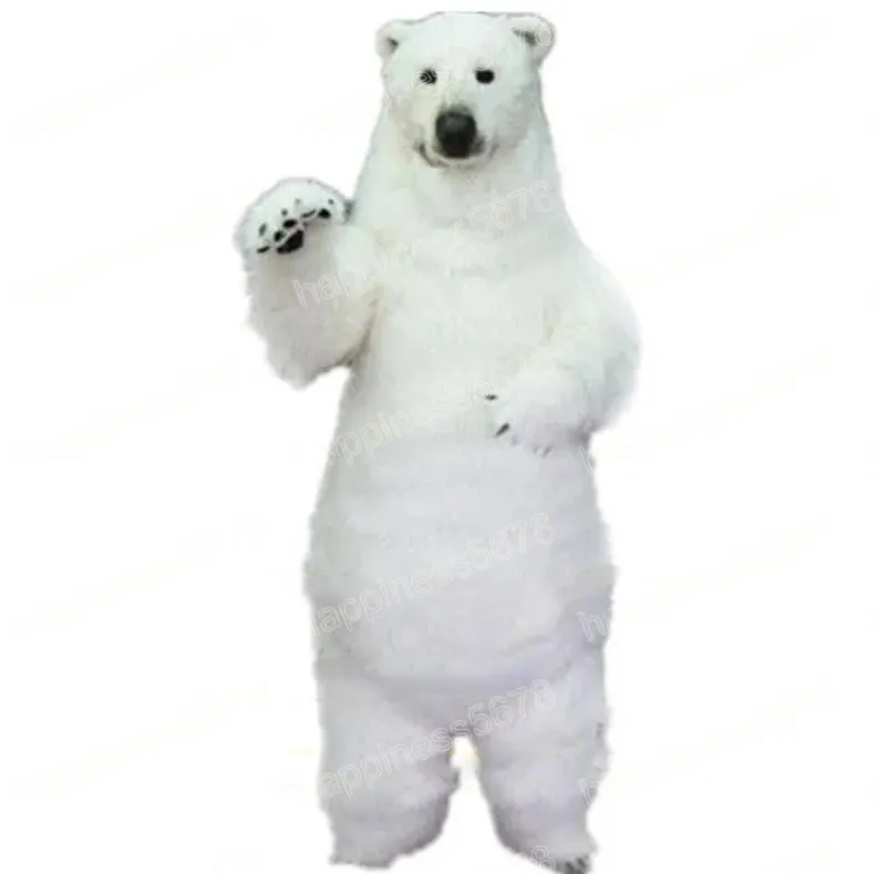 Prestazioni orso polare costumi mascotte personaggio dei cartoni animati vestito completo carnevale unisex adulti taglia Halloween festa di Natale abiti di carnevale