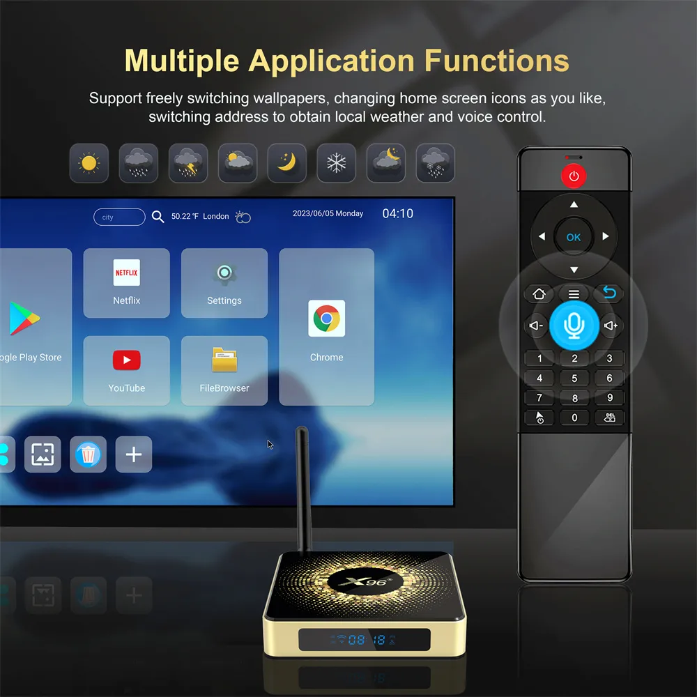 TV Stick Android 14 – Box TV 8K, WiFi 2.4G/5G, 2 Go RAM, 16 Go ROM, Lecteur Streaming Multimédia